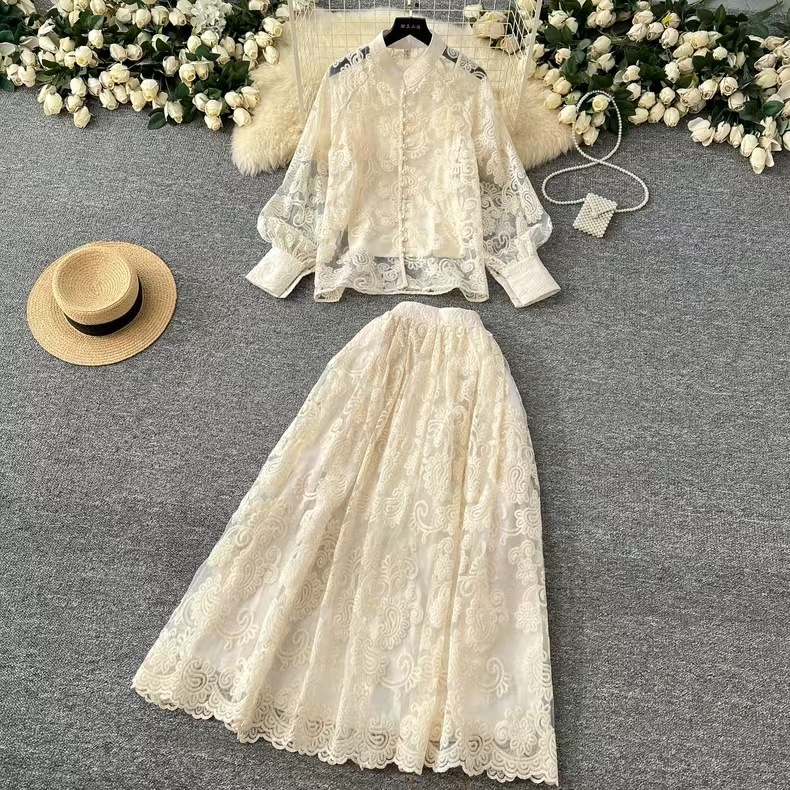 Elegant 2 Piece Long Dress Wom - Midi Skirt Floral review and price