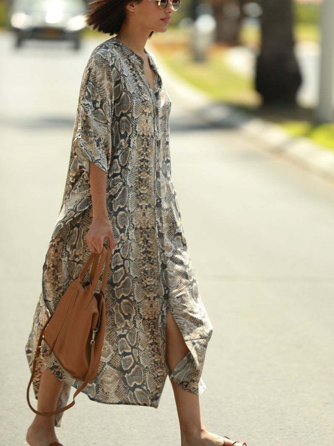 Bohemian Print Beach Cover-Up  - Cover Up Kaftan review and price
