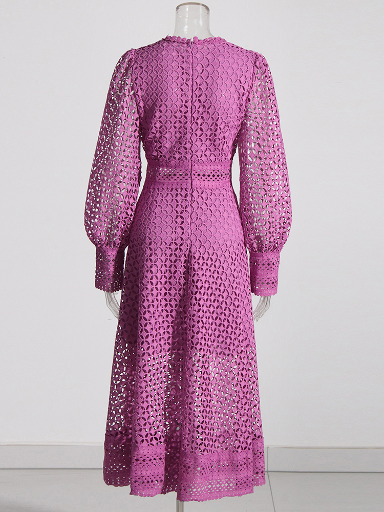 TWOTWINSTYLE Embroidery Cut Ou - Linen Dress Wrap review and price