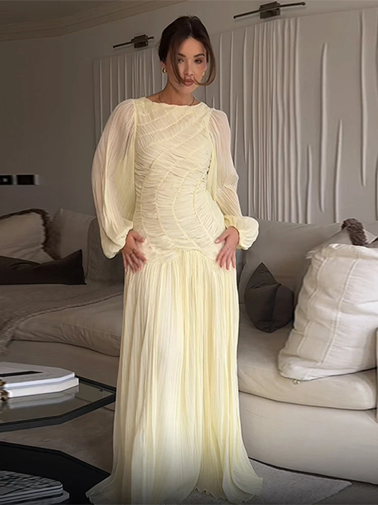 BWQ Elegant Chiffon Pleated Lo - Linen Dress Wrap review and price