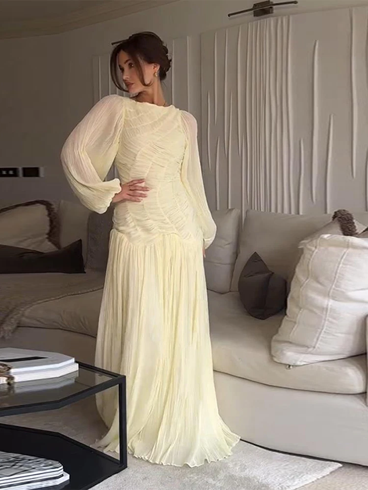 BWQ Elegant Chiffon Pleated Lo - Linen Dress Wrap review and price