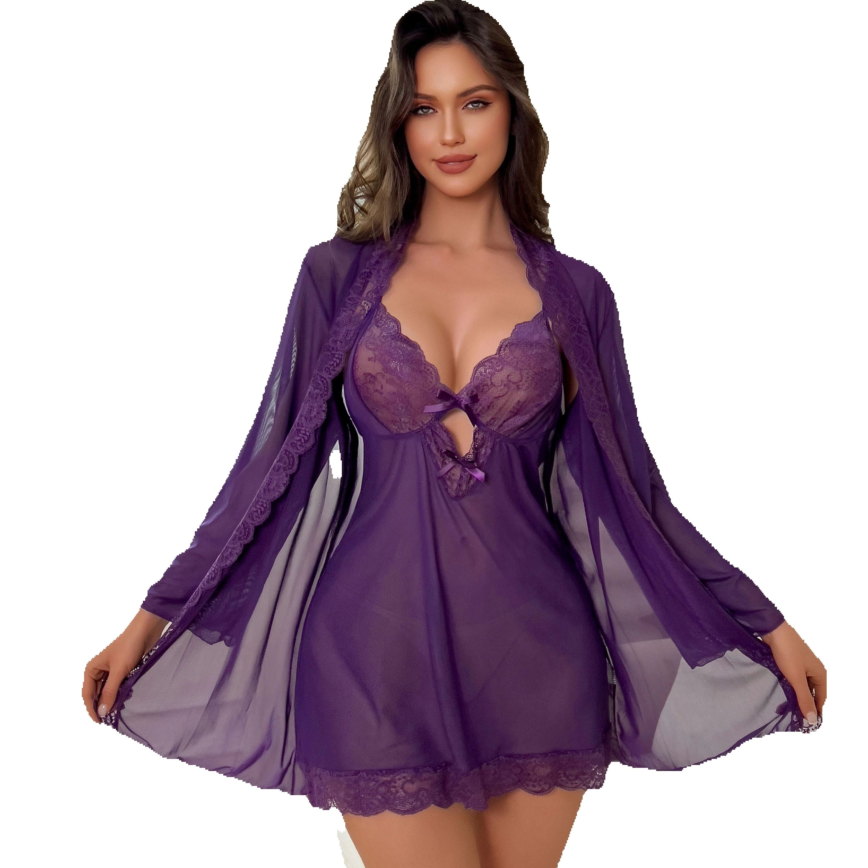 Women Sexy Lingerie Set Sheer  - Kimono Sheer Floral review and price