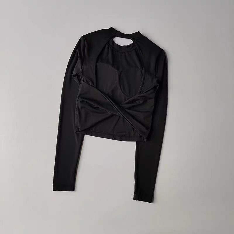 Women Long Sleeve Knotted Yoga - Crop Top Crochet review and price