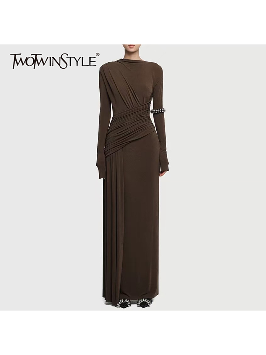 TWOTWINSTYLE Solid Slimming Dr - Linen Dress Wrap review and price