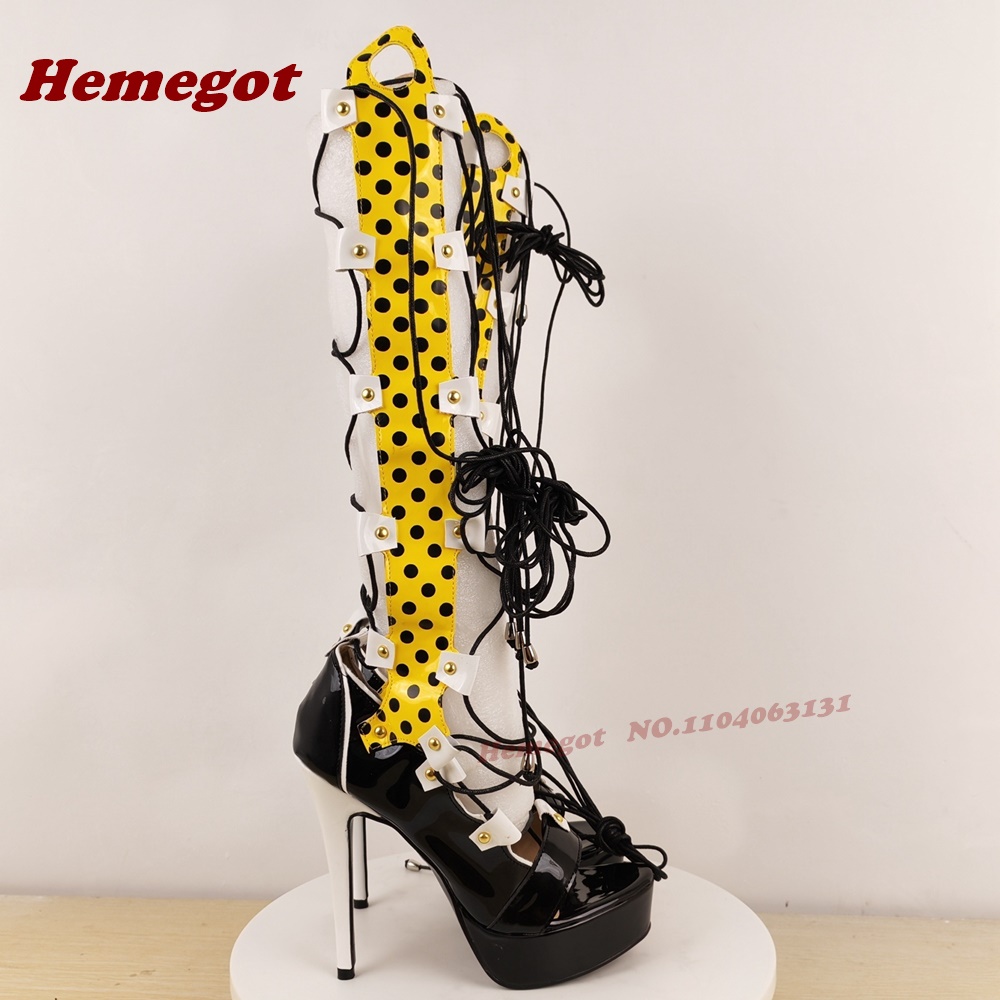Colorful Platform Lace-Up Sand - Sandal Strappy Heeled review and price