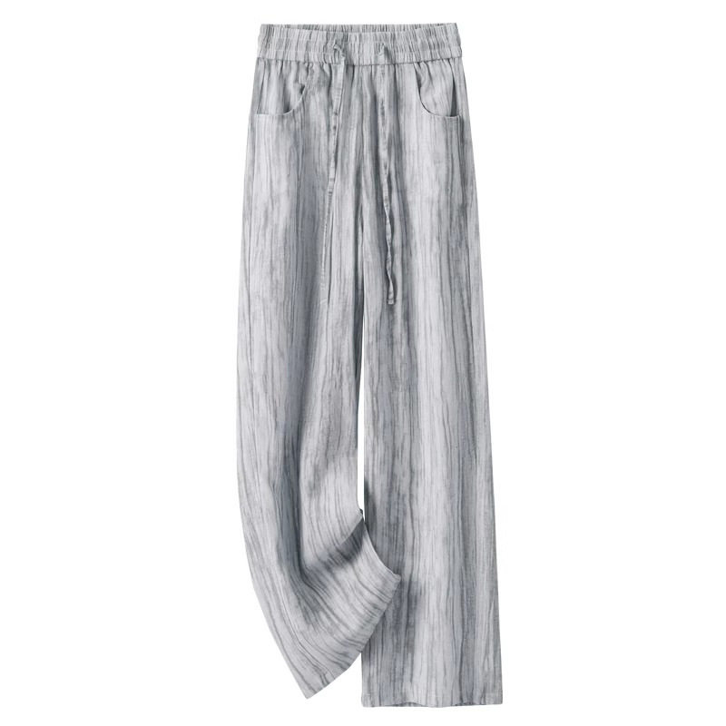 Tie-Dye Ice Silk Cotton Linen  - Linen Pant Wide review and price