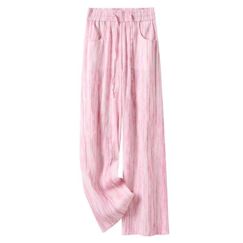 Tie-Dye Ice Silk Cotton Linen  - Linen Pant Wide review and price