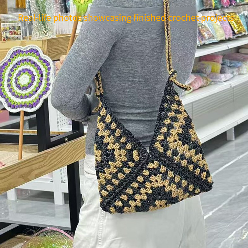 100g/pcs Flat Raffia Paper Yar - Crochet Bag Raffia review and price