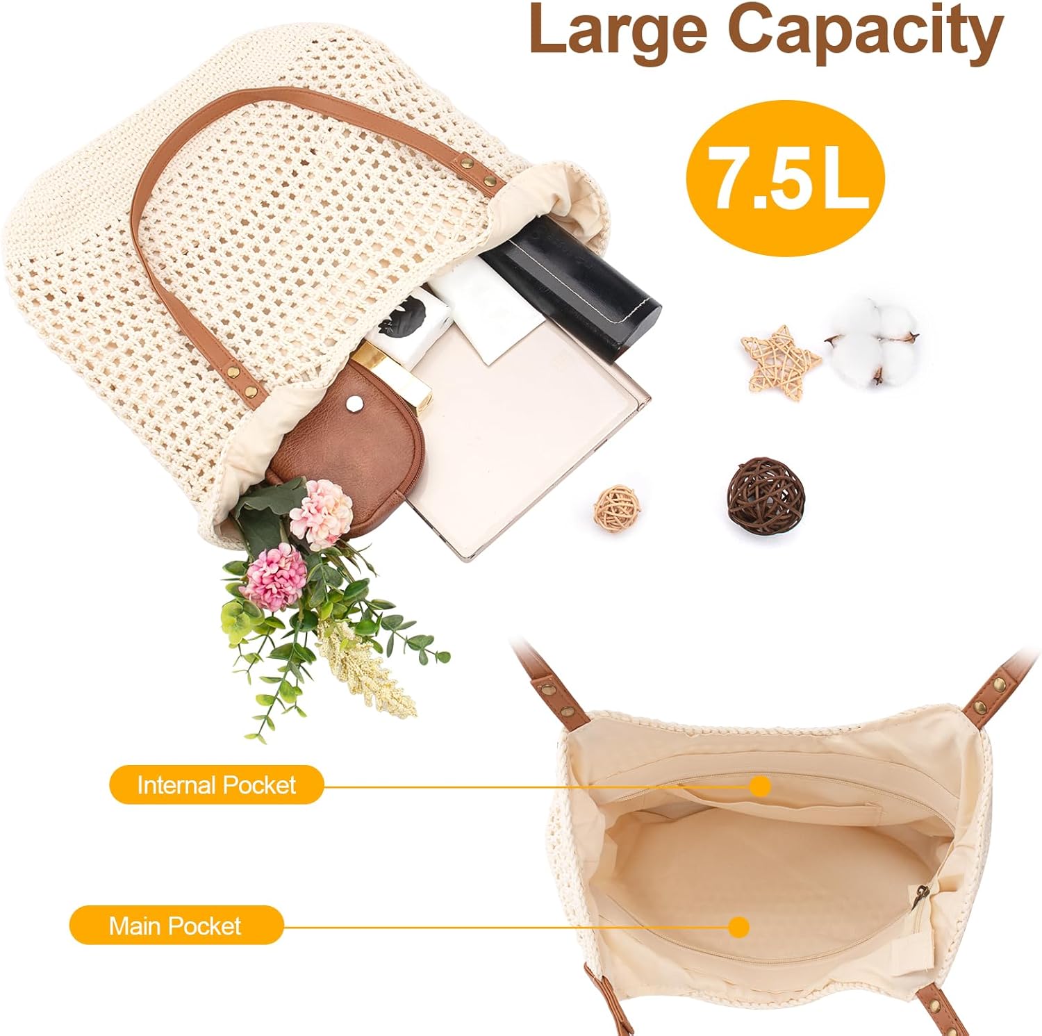 Crochet Beach Bag Purse, Boho  - Tote Bag Beach review and price