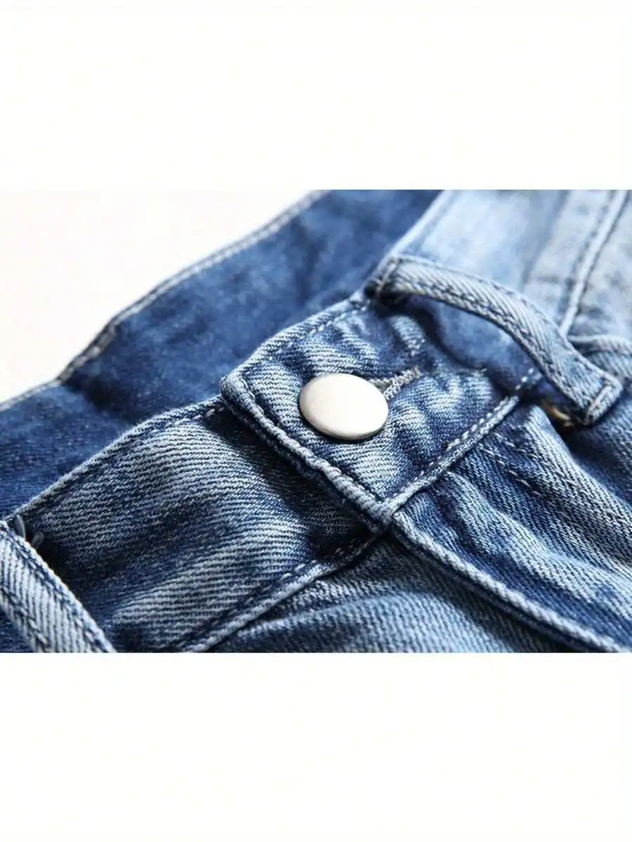 Mens Ripped Denim Shorts Mid-R - Shorts Denim Frayed review and price