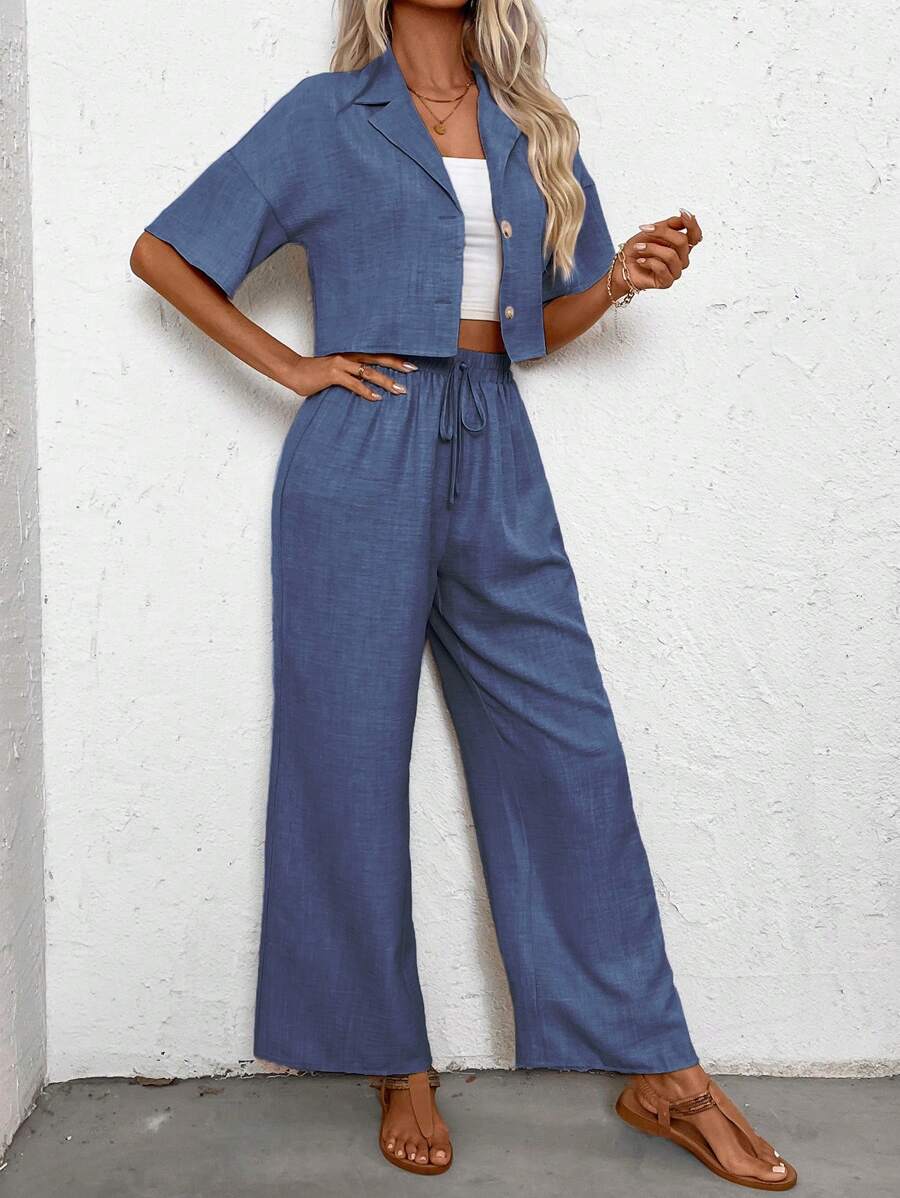 Womens Linen Short Sleeve Shir - Linen Pant Wide review and price
