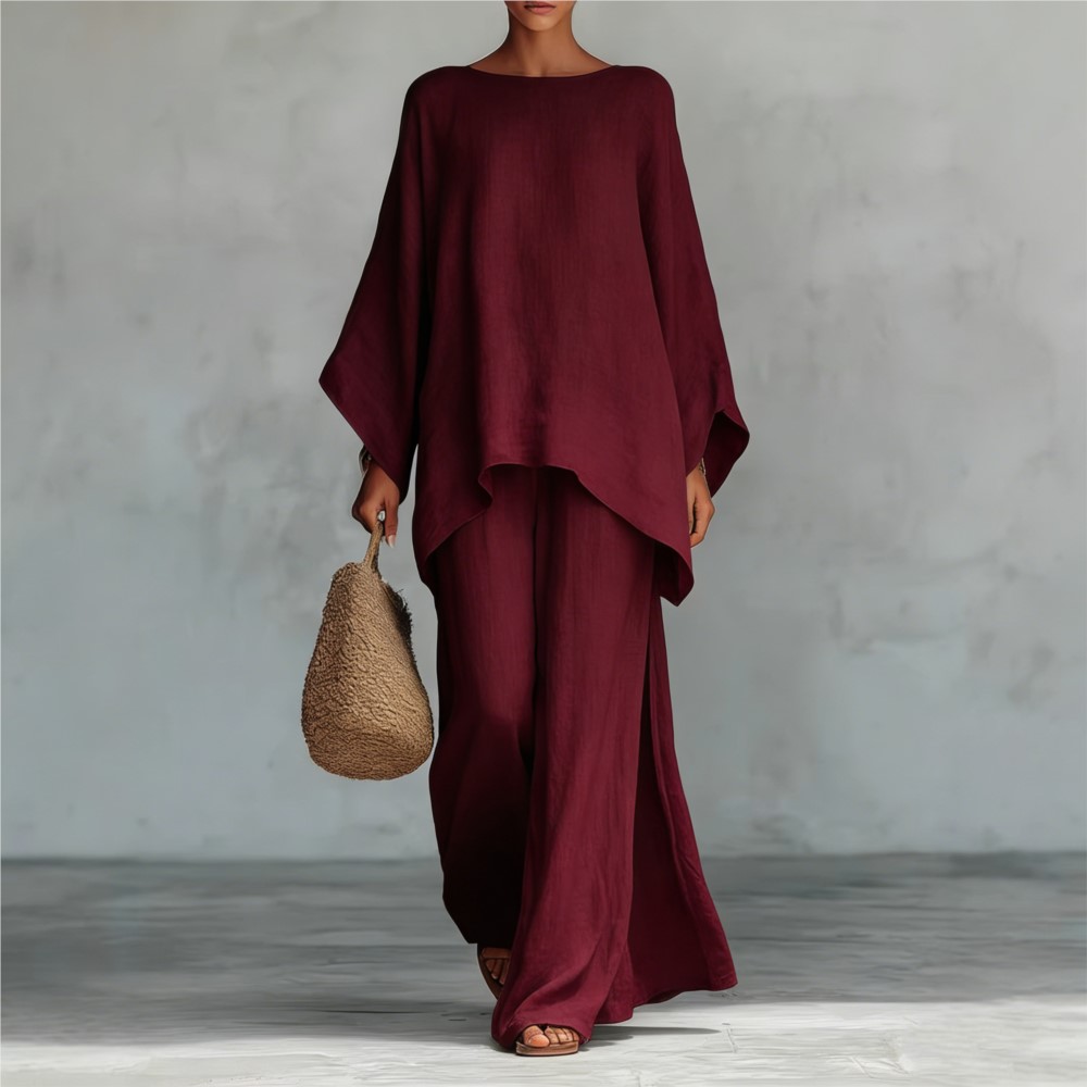Fashion Linen Loose Long-sleev - Linen Pant Wide review and price