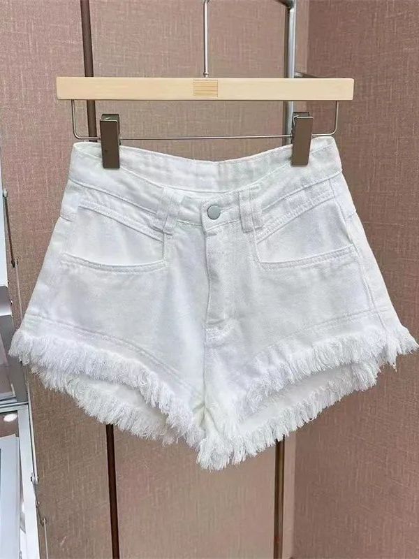 Outlet Korean Style Casual Hon - Shorts Denim Frayed review and price