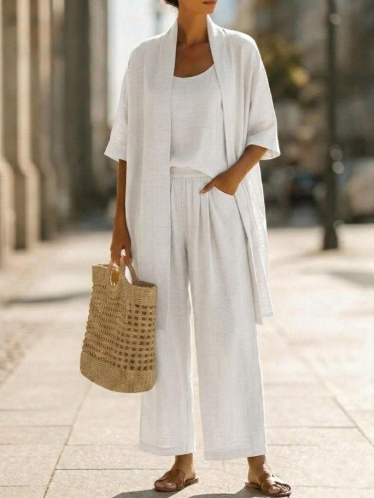 Casual Solid Cotton Linen Loos - Linen Pant Wide review and price