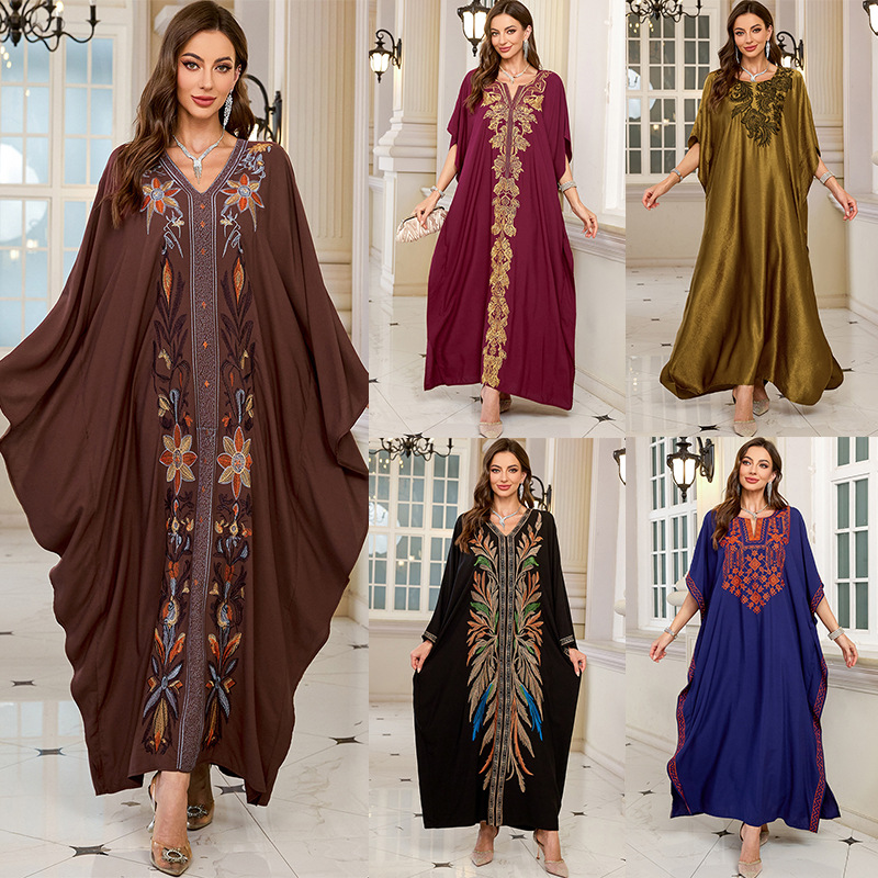 Women Embroidered Long Caftans - Cover Up Kaftan review and price
